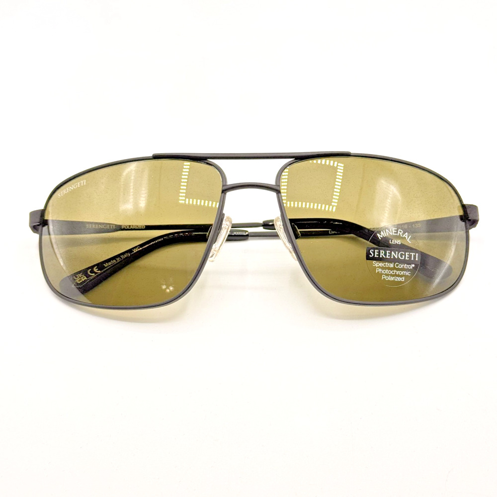 Serengeti Sunglasses Dante 2.0 Black Frame Polarized Photochromic 63-16-135 New